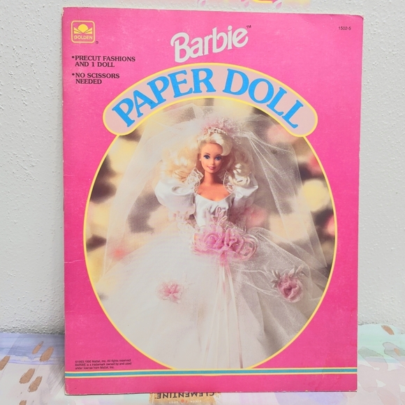 NEW Vintage 1993 Barbie Golden Paperdoll book Precut Fashions 1 Doll - Picture 10 of 10